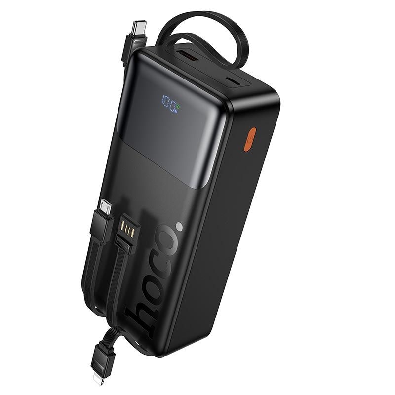 Hoco J156B Founder 22.5W+PD20W fully compatible power bank with four cables(30000mAh) black