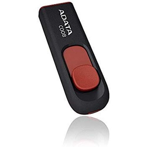 32GB USB2.0 Flash Drive ADATA 'C008', Black-Red, Plastic, Slider (R/W:18/10MB/s)