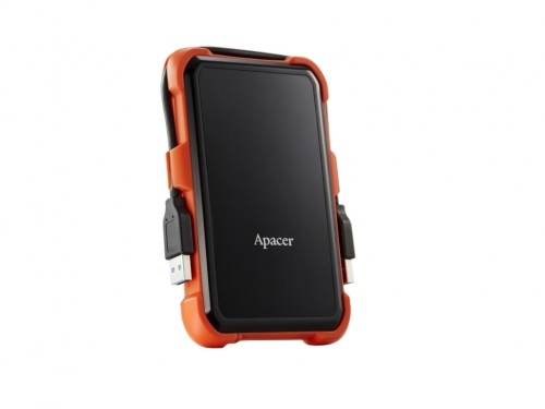 2.0TB (USB3.1) 2.5 Apacer AC630 Military-Grade Shockproof Hard Drive, Black-Orange (AP2TBAC630T-1)