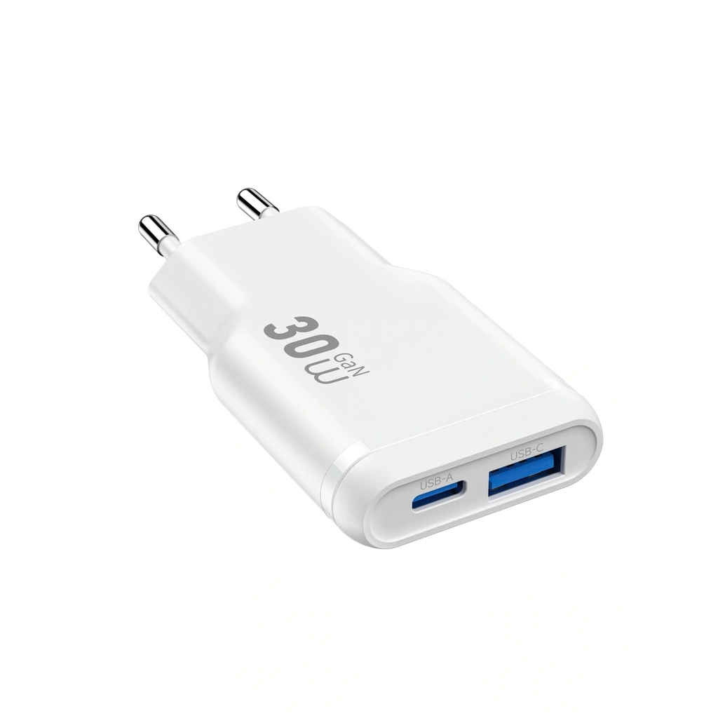 Wiwu 30W Essen Slim Ultra-Compact GaN Charger Wi-G033 White