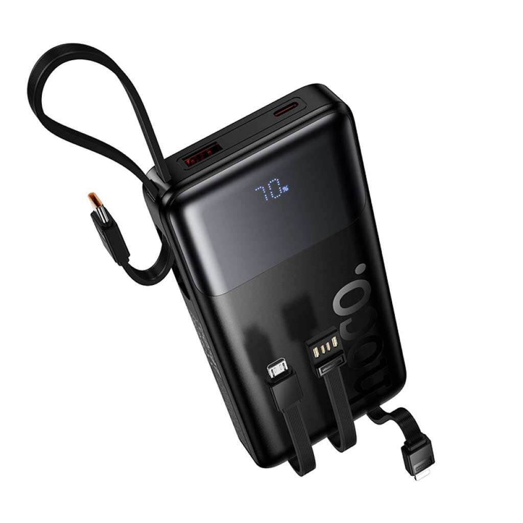 Hoco J156 Founder 22.5W+PD20W fully compatible power bank with four cables(10000mAh) black