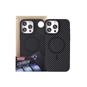 Накладка MagSafe Berlia Armor Carbon Series iPhone 16 Pro Max (Black)