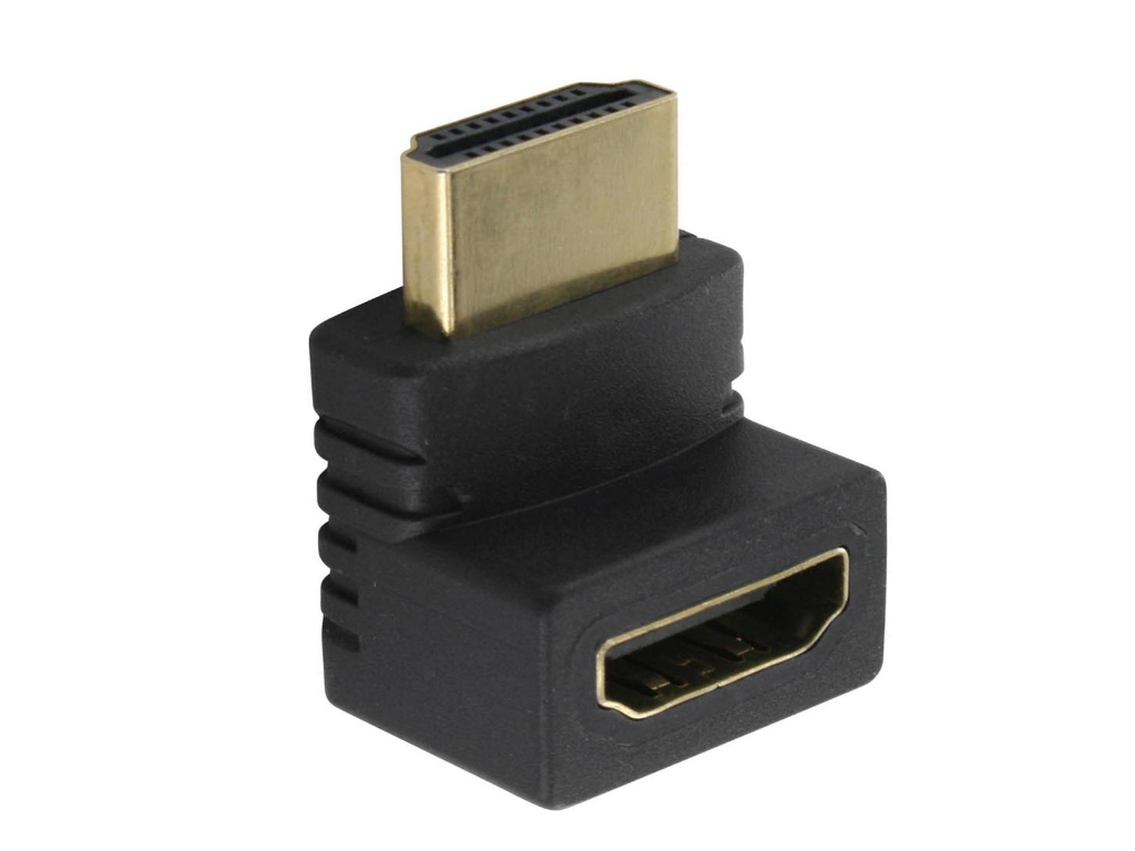 Adapter HDMI-HDMI Brackton ADA-HWR.B, Adapter HDMI male 90° to HDMI female, ULTRA HD, High Speed HDM