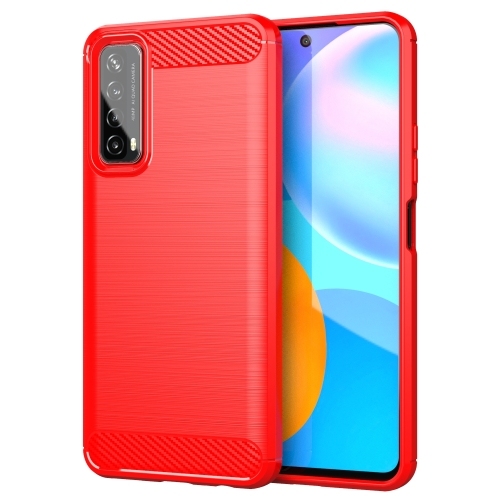 Huawei P Smart 2021 Brushed Carbon TPU (Red)