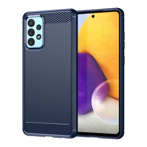 Husa Extra Samsung A72 5G Brushed Texture Carbon Fiber TPU (Blue)