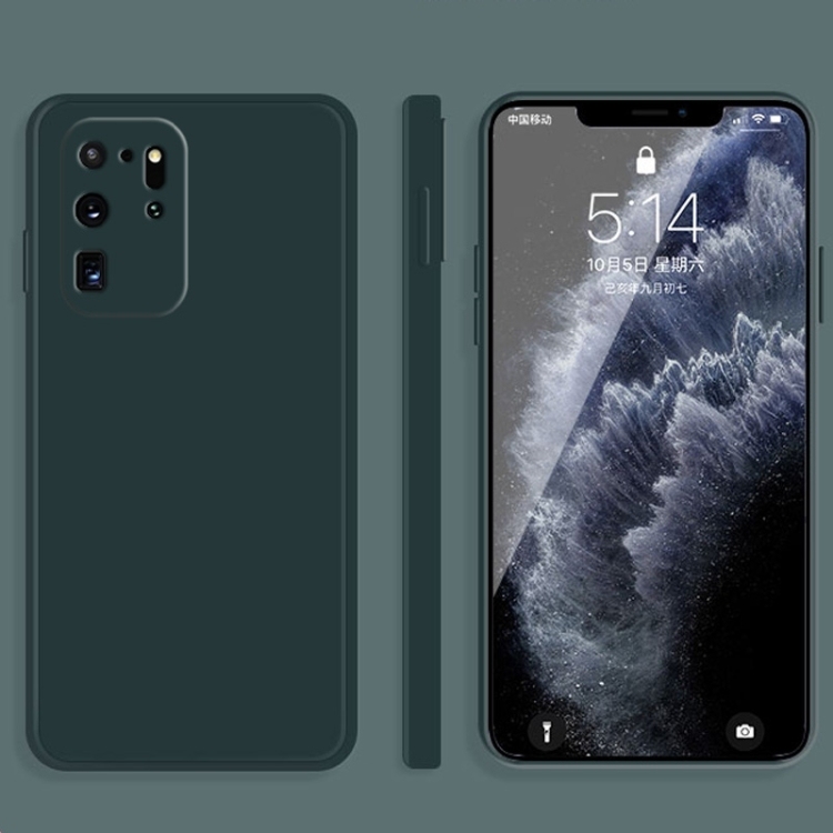 Husa p/u Samsung S20 Ultra Solid Color Imitation Liquid Silicone (Dark Green)