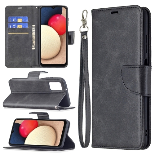 Carte Samsung A03s 164mm Retro Lambskin Texture Pure Color (Black)