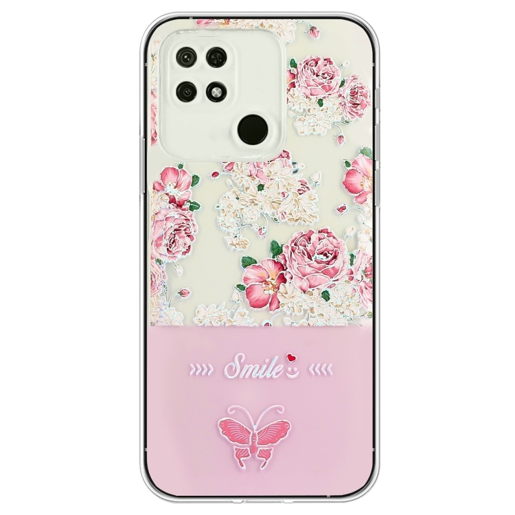 Husa p/u Xiaomi Redmi 10A/9C Bronzing Butterfly Flower TPU (Peony)