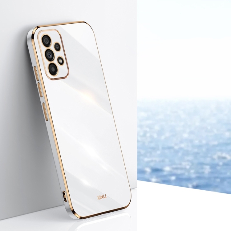 Samsung A33 5G XINLI Straight Edge 6D Electroplate TPU Husa (White)