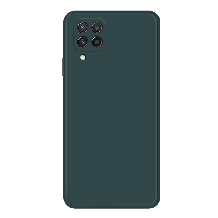 Samsung Galaxy A22 4G Imitation Liquid Silicone Phone Husa (Dark Green)