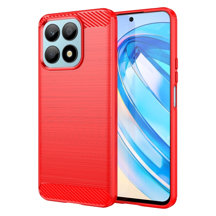 Honor X8a Brushed Carbon TPU (Red)