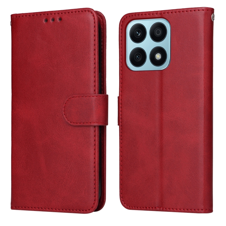 Honor X8a Classic Calf Texture Carte Piele Husa (Red)