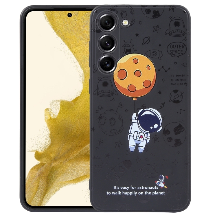 Husa p/u Samsung A72 5G / 4G Astronaut Pattern Silicone Straight Edge Phone Case ( Planet Landing-Bl