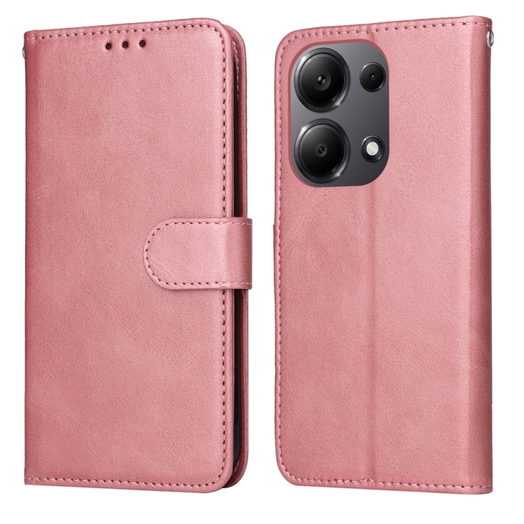 Xiaomi Redmi Note13 Pro 4G Global/Poco M6 Pro 4G Classic Calf Texture Carte husa(Rose)