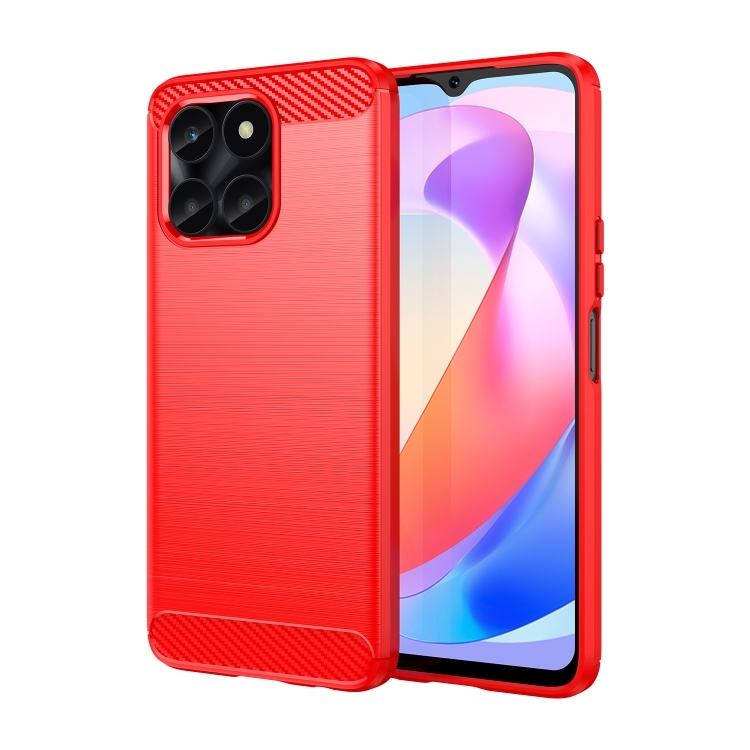 Honor X6a Brushed Carbon TPU (Red)