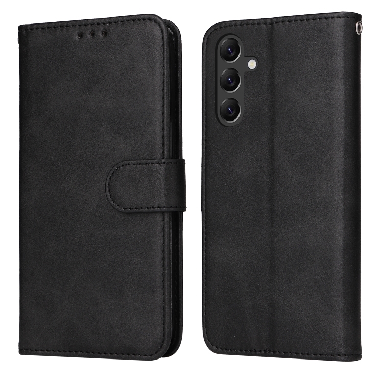 Samsung A15 Classic Calf Texture Carte Piele Husa (Black)