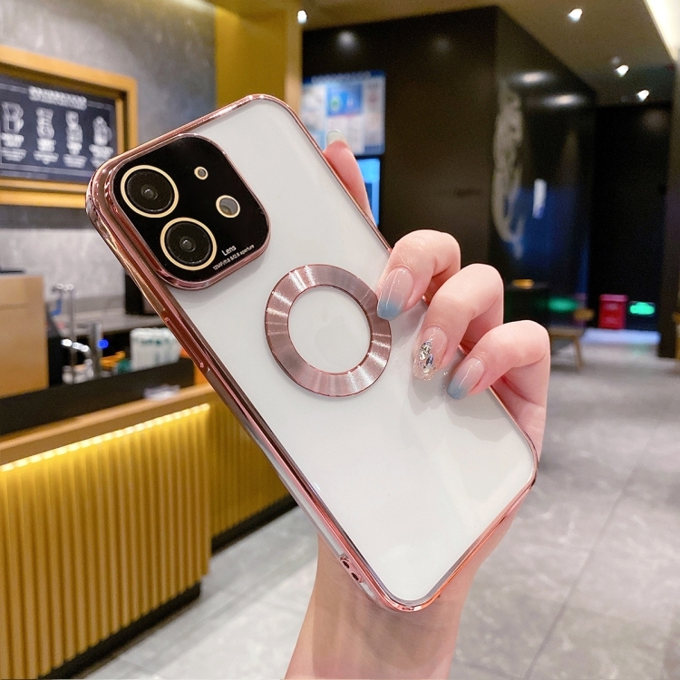 iPhone 11 CD Texture MagSafe Electroplated TPU Husa (Pink)