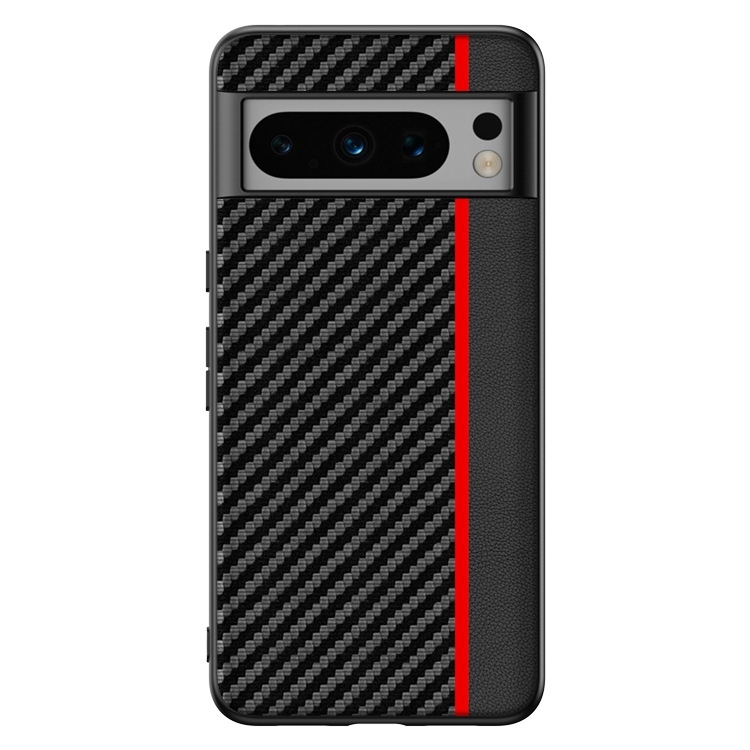 For Google Pixel 8 Pro Ultra-thin Carbon Fiber Texture Printing Phone Case(Black Red)