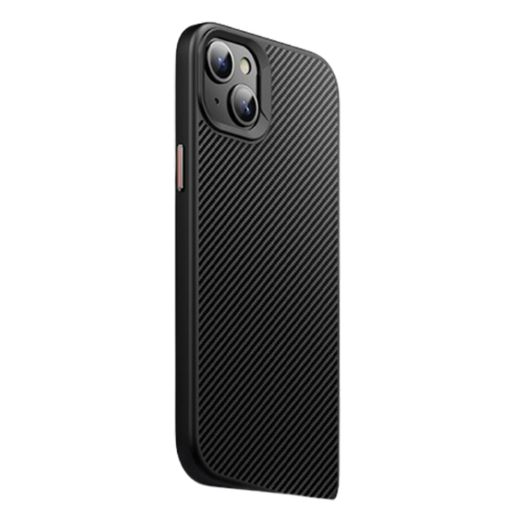iPhone 15 Kevlar Fiber Shockproof MagSafe Phone Husa(Black)