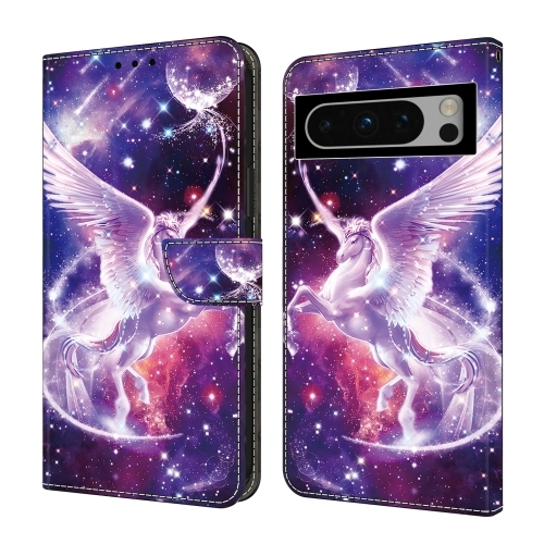 Google Pixel 6 Crystal Painted Piele Phone Husa (Unicorn)