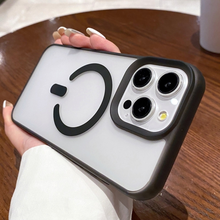 iPhone 16 Pro Dual-Side Frosted MagSafe Clear Phone Husa (Black)