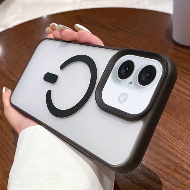 iPhone 16 Dual-Side Frosted MagSafe Clear Phone Husa (Black)