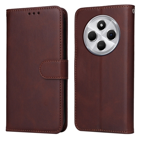 Redmi 14C 4G Classic Calf Texture Carte Piele Phone Husa (Brown)