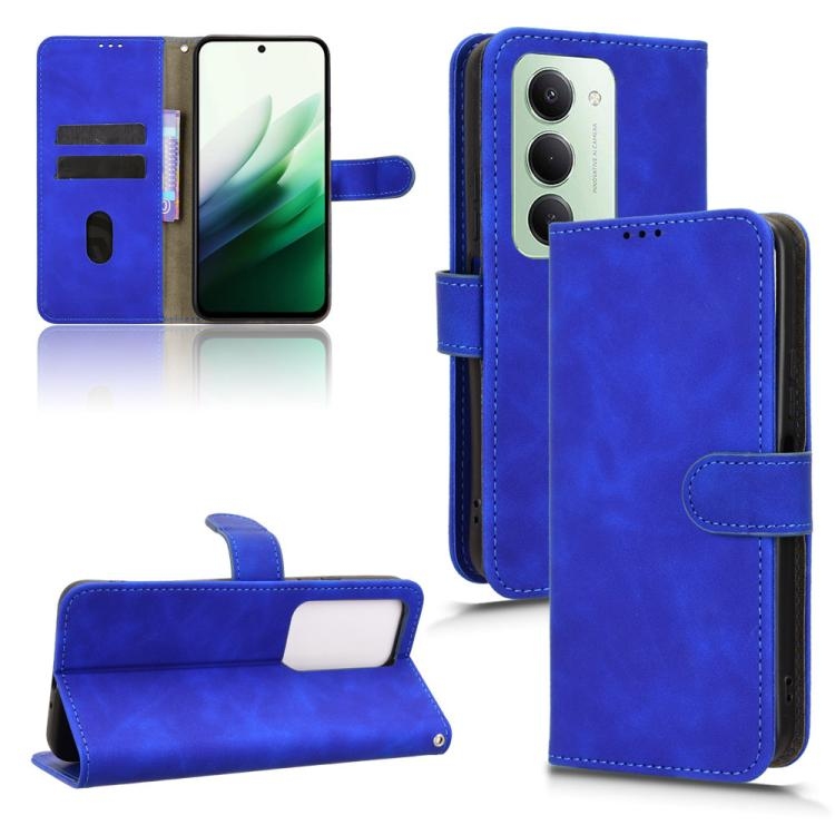 Redmi 15 5G / 4G EU 171mm Skin Feel Magnetic Carte Piele Phone Husa (Blue)