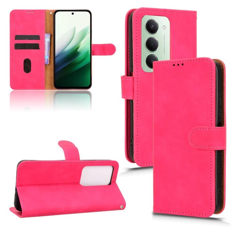 Redmi 15 5G / 4G EU 171mm Skin Feel Magnetic Carte Piele Phone Husa(Rose Red)