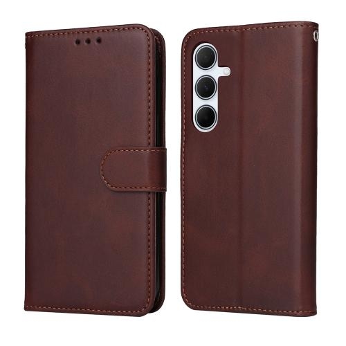Samsung A56 5G Classic Calf Texture Carte Piele Husa (Brown)