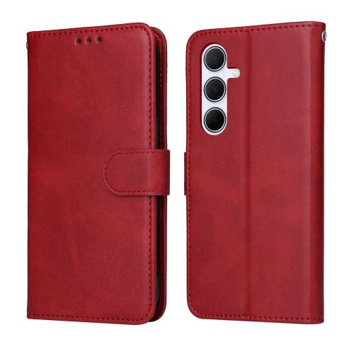 Samsung A56 5G Classic Calf Texture Carte Piele Husa (Red)