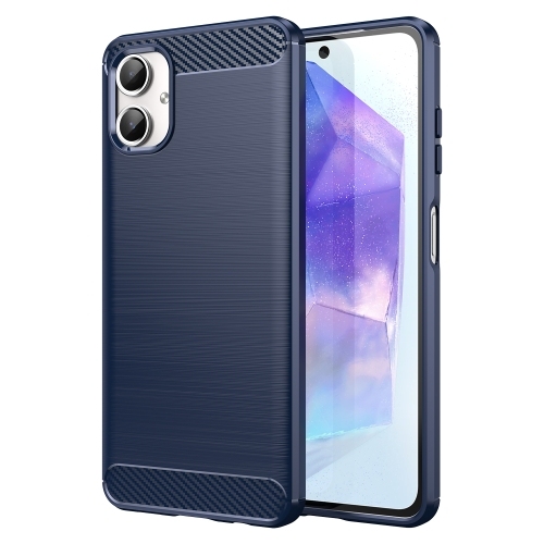 Samsung A06 4G Carbon Fiber Brushed Texture TPU Husa (Blue)
