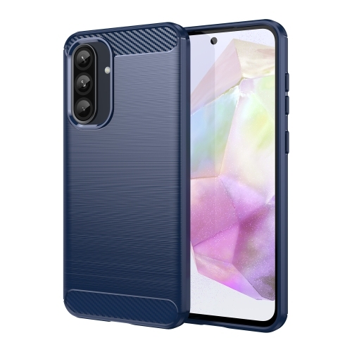 Samsung A36 5G Carbon Fiber Brushed Texture TPU Husa (Blue)