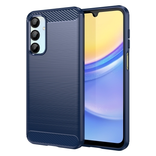 Samsung A56 5G Carbon Fiber Brushed Texture TPU Husa (Blue)