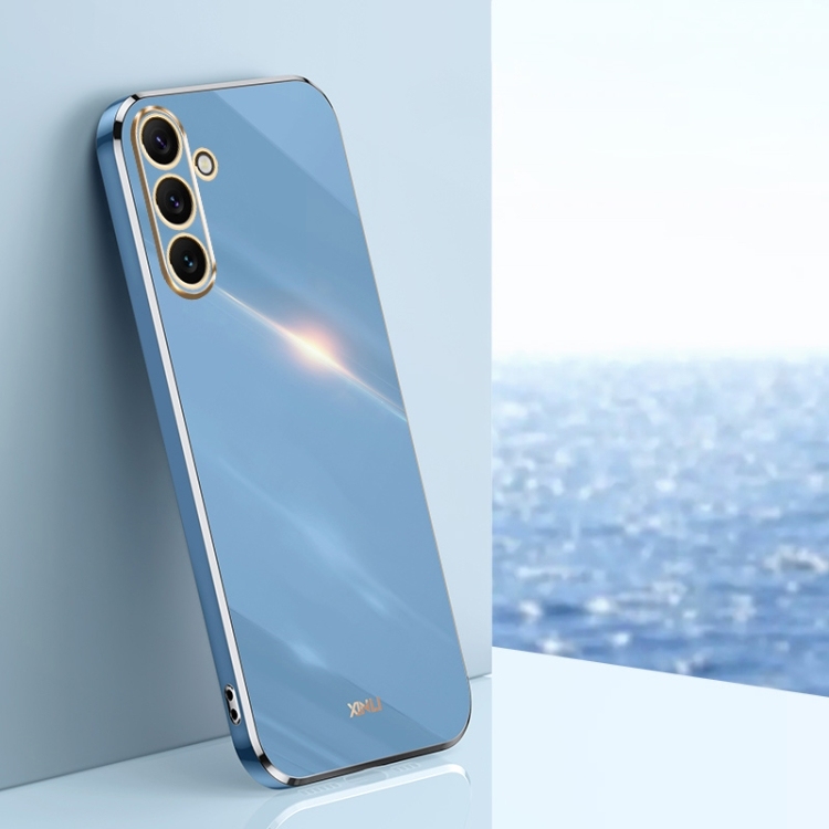 Samsung Galaxy A16 5G XINLI Straight Edge 6D Electroplate TPU Phone Husa (Celestial Blue)