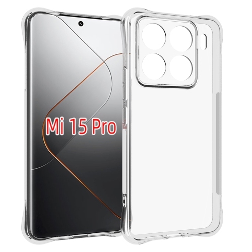 Xiaomi 15 Pro Shockproof Non-slip Thickening TPU Phone Husa (Transparent)