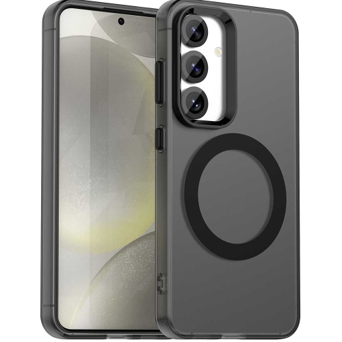 Samsung Galaxy S25 5G Candy Magsafe PC Hybrid TPU Phone Husa (Black)