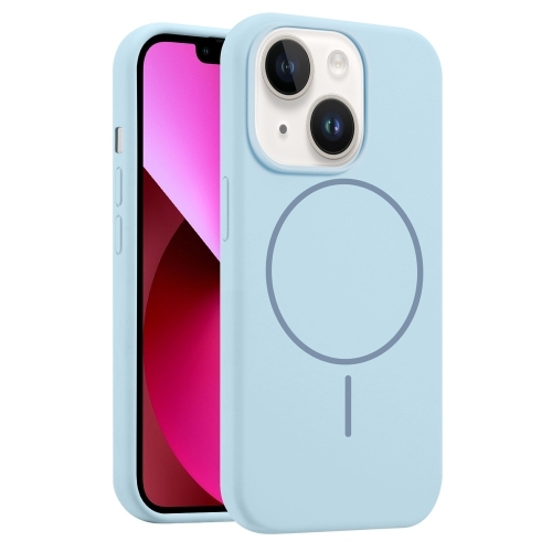 iPhone 13 Liquid Silicone MagSafe Husa (Blue)