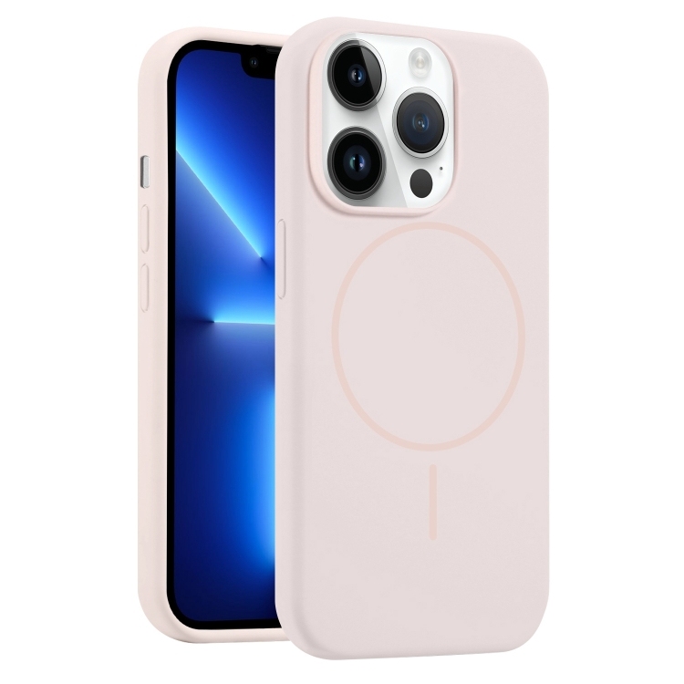 iPhone 13 Pro Liquid Silicone MagSafe Phone Husa(Pink)
