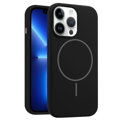 iPhone 13 Pro Liquid Silicone MagSafe Husa (Black)