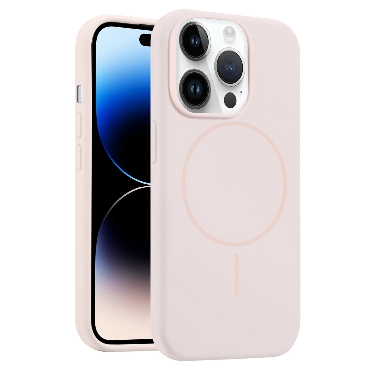 iPhone 14 Pro Liquid Silicone MagSafe Phone Husa(Pink)