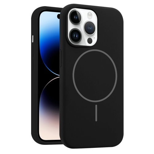 iPhone 14 Pro Max Liquid Silicone MagSafe Husa (Black)