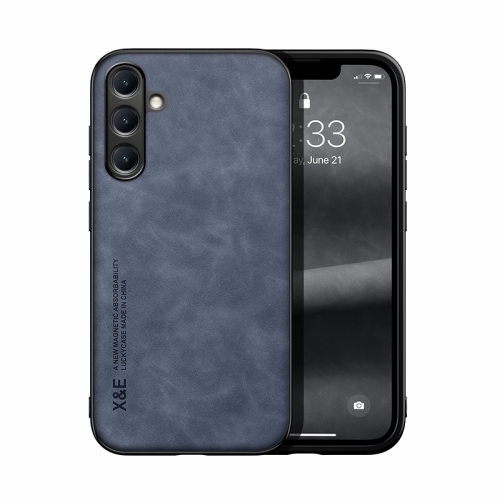 Samsung Galaxy A16 4G Skin Feel Magnetic Piele Back Phone Husa (Blue)