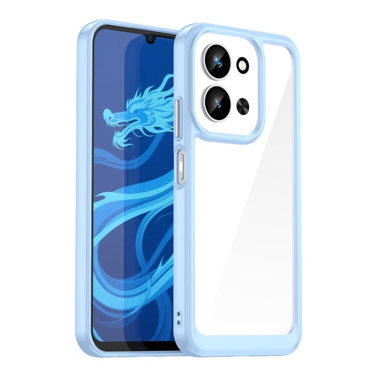 Redmi 15C 5G / 4G EU 173mm Colorful Series Acrylic Hybrid TPU Phone Husa (Blue)