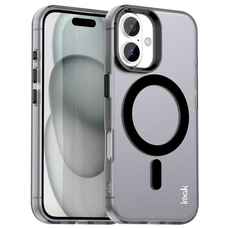 iPhone 16 IMAK Candy Series Shockproof MagSafe Phone Husa(Black)