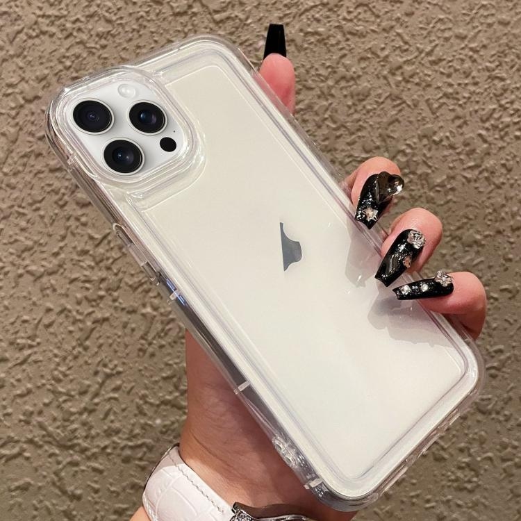 iPhone 15 Pro Max Photo Frame Airbag Shockproof TPU Phone Husa (Transparent)