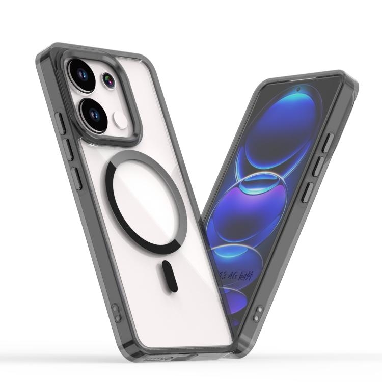 Redmi Note 13 4G MagSafe Magnetic Clear Phone Husa (Black)