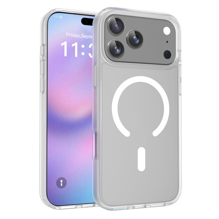 iPhone 17 Pro Max Skin Feel TPU Hybrid PC MagSafe Phone Husa (Transparent)