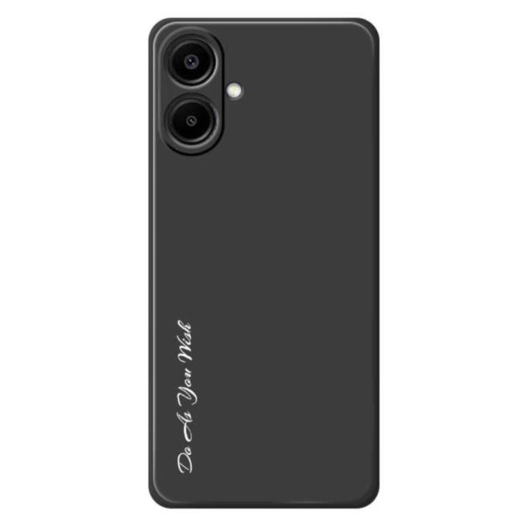 Samsung A07 5G Do As You Wish A1440 Fine Hole Straight Edge Silicone Phone Husa(Black)