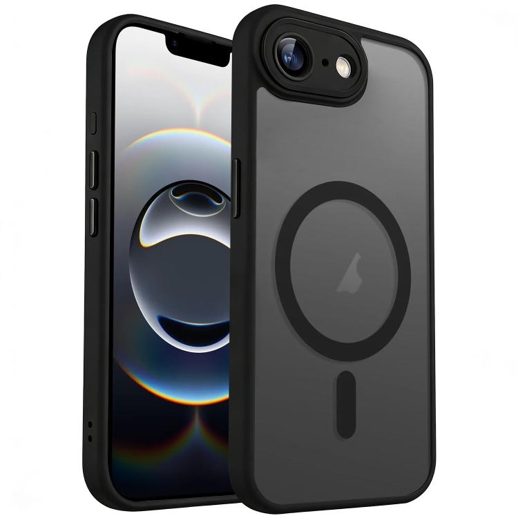 iPhone 16e XDcase Skin Feel Magnetic Frosted Phone Husa with Lens Film(Black)